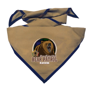 Wood Badge Neckerchief with Wood Badge Bear and Wood Badge Logo
