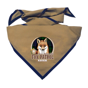 Wood Badge Neckerchief with Wood Badge Fox and Wood Badge Logo Wood Badge Neckerchief with Wood Badge Fox and Wood Badge Logo
