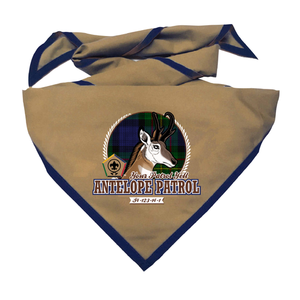 Wood Badge Neckerchief with Wood Badge Antelope and Wood Badge Logo Wood Badge Neckerchief with Wood Badge Antelope and Wood Badge Logo