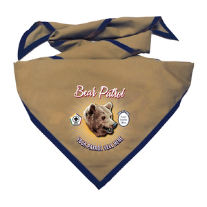 Wood Badge Neckerchief with Wood Badge Bear with Wood Badge Logo Wood Badge Neckerchief with Wood Badge Bear with Wood Badge Logo