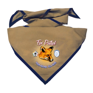 Wood Badge Neckerchief with Wood Badge Fox And Wood Badge Logo
