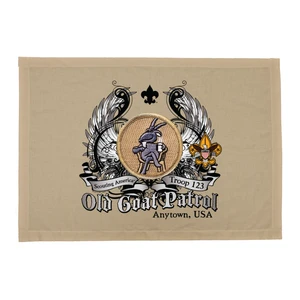 Scout Old Goat Patrol Patch Flag with Colored Wings and Scouting America logo