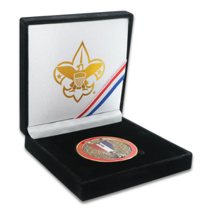 Eagle Scout Medal Coin - Once an Eagle, Always an Eagle Coin in Coin Box Eagle Scout Medal Coin - Once an Eagle, Always an Eagle Coin in Coin Box