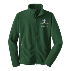 Value Fleece Jacket with Scouting American logo - Forest Green