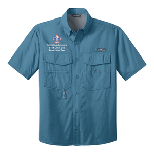 Scouts Short Sleeve Fishing Shirt with Scouting America Corporate Logo [Blue Gill]