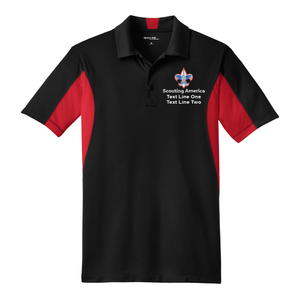 Color Block Wicking Polo with Scouting America Logo