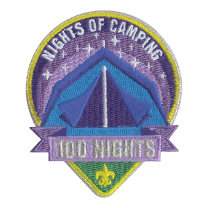 Nights of Camping Embroidered Patch 100 Nights