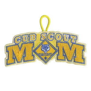 Cub Scout Mom with Scouting Cub Scout Logo Embroidered Patch with loop