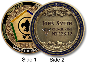 Wood Badge Coin with engravable / printable space for personalization Wood Badge Coin with engravable / printable space for personalization