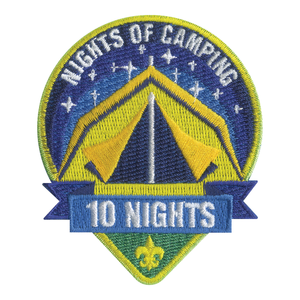 Nights of Camping Embroidered Patch 10 Nights by ClassB