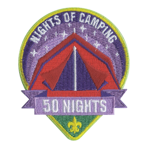 Nights of Camping Embroidered Patch 50 Nights by ClassB