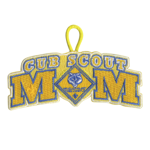 Cub Scout Mom with Cub Scout Logo Embroidered Patch with loop by ClassB