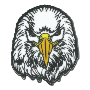 Wood Badge Pin of Wood Badge Eagle Critter Head - Front of Pin View