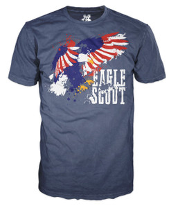 BSA Eagle Scout Graphic Tee With Eagle Scout Splatter Design - Navy BSA Eagle Scout Graphic Tee With Eagle Scout Splatter Design - Navy
