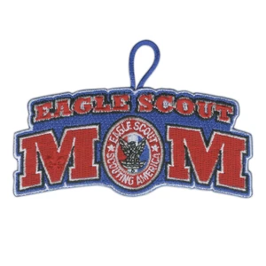 Eagle Scout Mom with Eagle Scout Badge Embroidered Patch with loop