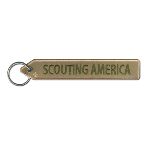 Scouting America Zipper Pull Embroidered Keychain Flight Tag with BSA Fleur-De-Lis Scouting America Zipper Pull Embroidered Keychain Flight Tag with BSA Fleur-De-Lis