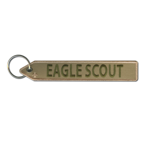 Eagle Scout Zipper Pull Embroidered Keychain Flight Tag with Scouting America Fleur-De-Lis