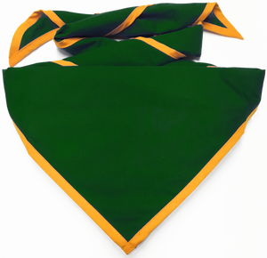 Blank Forest Green Neckerchief With Gold Piped Edge - Troop Size (B848 AZ 71/17) Blank Forest Green Neckerchief With Gold Piped Edge - Troop Size (B848 AZ 71/17)