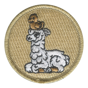 Llama Ducks Patrol Patch - embroidered 2 in round