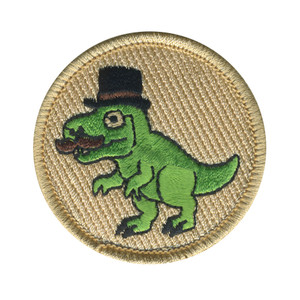 Fancy T-Rex Patrol Patch  - embroidered 2 in round