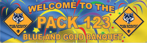 Cub Scout Blue and Gold Banner with Cub Scout logo Cub Scout Blue and Gold Banner with Cub Scout logo