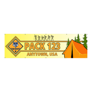 Cub Scout Pack Vinyl Banner - Tent (SP5986) Cub Scout Pack Vinyl Banner - Tent (SP5986)