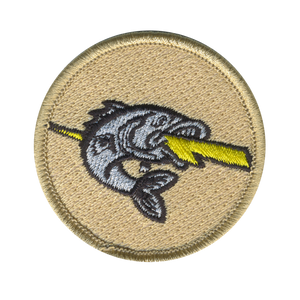 Lightning Fish Patrol Patch  - embroidered 2 in round