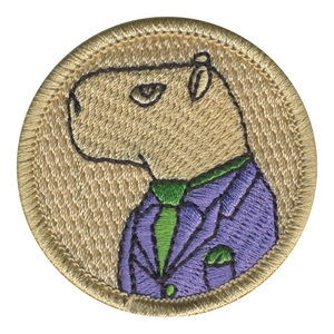 Fancy Capybara Patrol Patch - embroidered 2 in round
