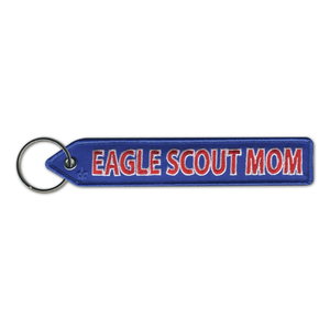 Eagle Scout Mom Zipper Pull Embroidered Keychain Flight Tag with BSA Fleur-De-Lis Eagle Scout Mom Zipper Pull Embroidered Keychain Flight Tag with BSA Fleur-De-Lis