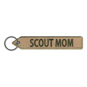 Scout Mom Zipper Pull Embroidered Keychain Flight Tag with BSA Fleur-De-Lis Scout Mom Zipper Pull Embroidered Keychain Flight Tag with BSA Fleur-De-Lis