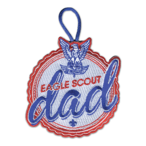 Eagle Scout Dad with Eagle Emblem Embroidered Patch - Front