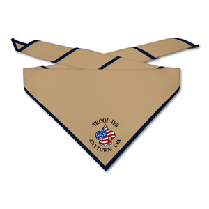 Scout Troop Neckerchief - American Pride on light neckerchief Scout Troop Neckerchief - American Pride on light neckerchief