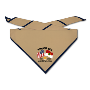 Scout Troop Neckerchief - Crossed Flags on light neckerchief Scout Troop Neckerchief - Crossed Flags on light neckerchief
