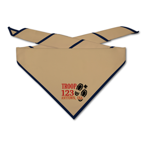 Scout Troop Neckerchief - Boot Footprints on light neckerchief Scout Troop Neckerchief - Boot Footprints on light neckerchief