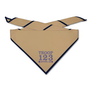 Scout Troop Neckerchief - The Troop Line Up on light neckerchief Scout Troop Neckerchief - The Troop Line Up on light neckerchief