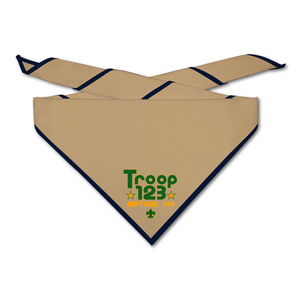 Scout Troop Neckerchief - Disco Troop on light neckerchief Scout Troop Neckerchief - Disco Troop on light neckerchief