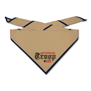 Scout Troop Neckerchief - Ye Olde Troop on light neckerchief Scout Troop Neckerchief - Ye Olde Troop on light neckerchief