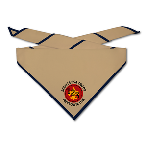Scout Troop Neckerchief - Hand Stitched Troop on Light neckerchief Scout Troop Neckerchief - Hand Stitched Troop on Light neckerchief