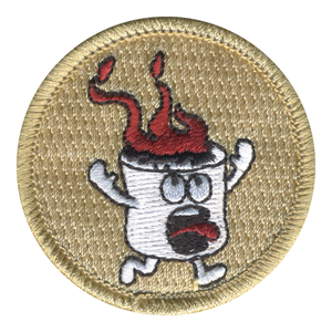 Burning Marshmallow Patrol Patch - embroidered 2 in round