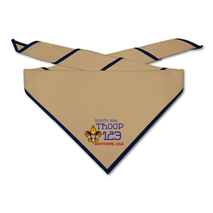 Scout Troop Neckerchief - The Old and the New Troop on Light Neckerchief Scout Troop Neckerchief - The Old and the New Troop on Light Neckerchief