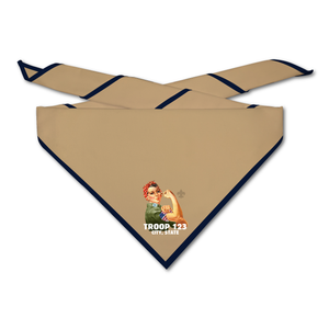 Scout Troop Neckerchief - Rosie The Riveter Troop on Light Neckerchief Scout Troop Neckerchief - Rosie The Riveter Troop on Light Neckerchief