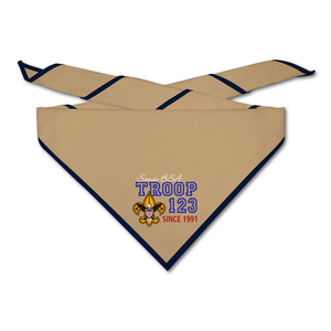 Scout Troop Neckerchief - Athletic Troop on Light Neckerchief Scout Troop Neckerchief - Athletic Troop on Light Neckerchief