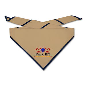 Cub Scout Pack Neckerchief with Cub Scout Tribal Fleur-de-leis Design on light neckerchief Cub Scout Pack Neckerchief with Cub Scout Tribal Fleur-de-leis Design on light neckerchief