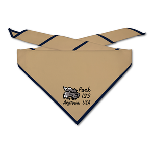 Cub Scout Pack Neckerchief with Cub Scout Fierce Wolf Pack Design on light neckerchief Cub Scout Pack Neckerchief with Cub Scout Fierce Wolf Pack Design on light neckerchief