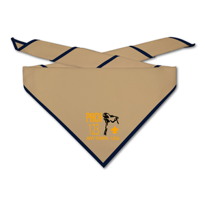 Cub Scout Pack Neckerchief with Cub Scout Outline Wolf Howl Design on light neckerchief Cub Scout Pack Neckerchief with Cub Scout Outline Wolf Howl Design on light neckerchief