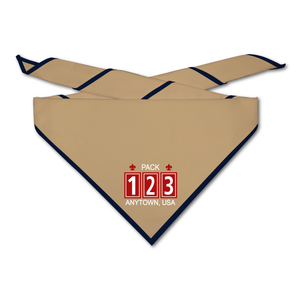 Cub Scout Pack Neckerchief with Cub Scout Western Pack Design on light neckerchief