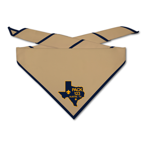 Cub Scout Pack Neckerchief with Cub Scout Pack Paw Print Design on light neckerchief Cub Scout Pack Neckerchief with Cub Scout Pack Paw Print Design on light neckerchief