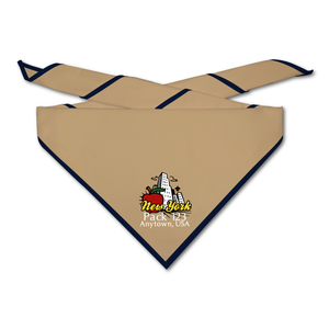 Cub Scout Pack Neckerchief with Cub Scout Big Apple Pack Design on light neckerchief Cub Scout Pack Neckerchief with Cub Scout Big Apple Pack Design on light neckerchief
