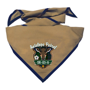 Wood Badge Neckerchief with Wood Badge Antelope with Wood Badge Logo Wood Badge Neckerchief with Wood Badge Antelope with Wood Badge Logo