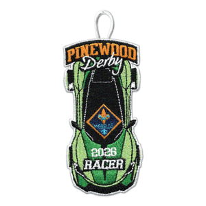 2026 Pinewood Derby Embroidered Patch - Webelos Racer